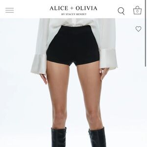 Alice + Olivia High Waist Black Shorts